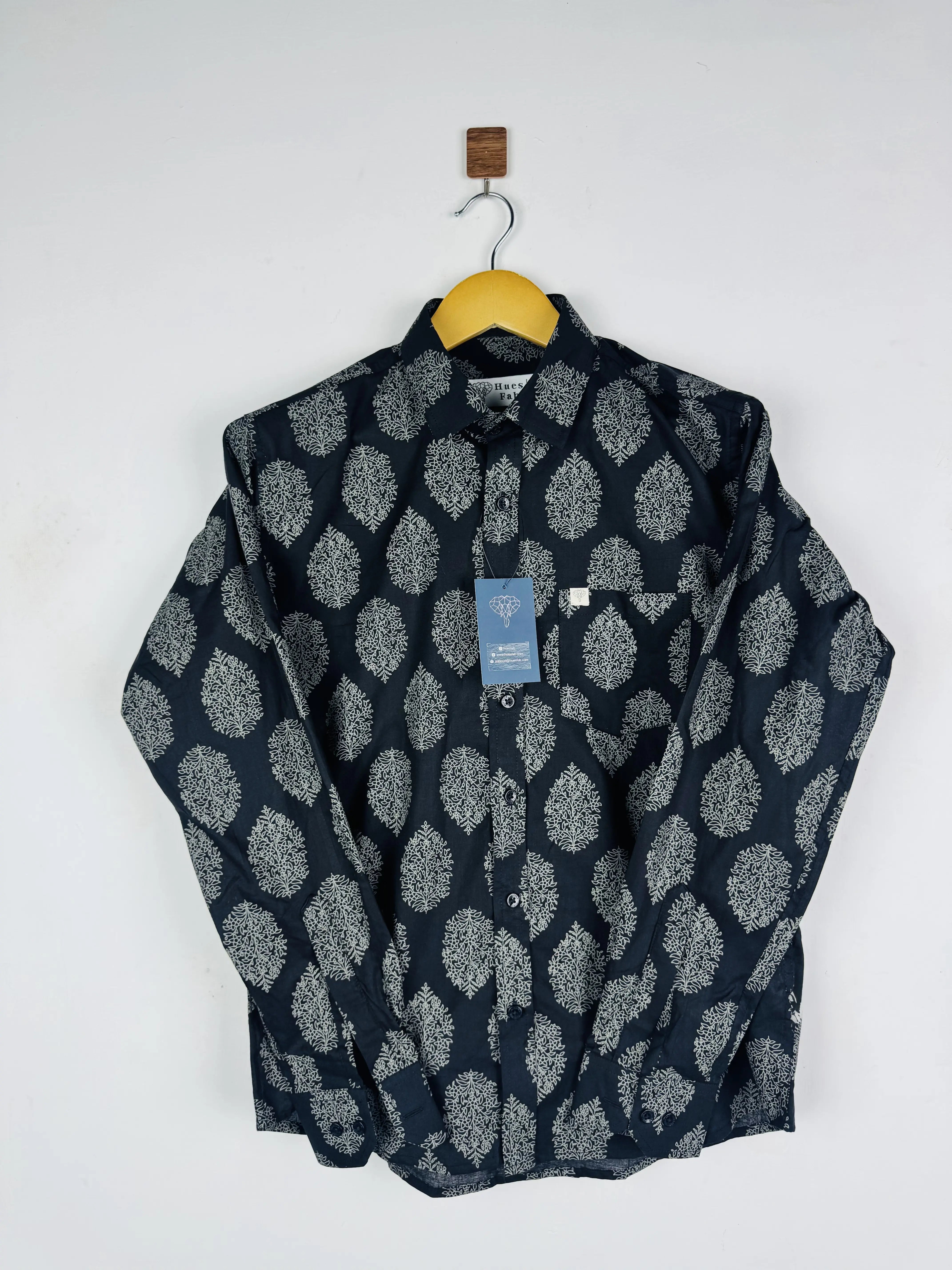 Shadow Motif Full Sleeves Shirt
