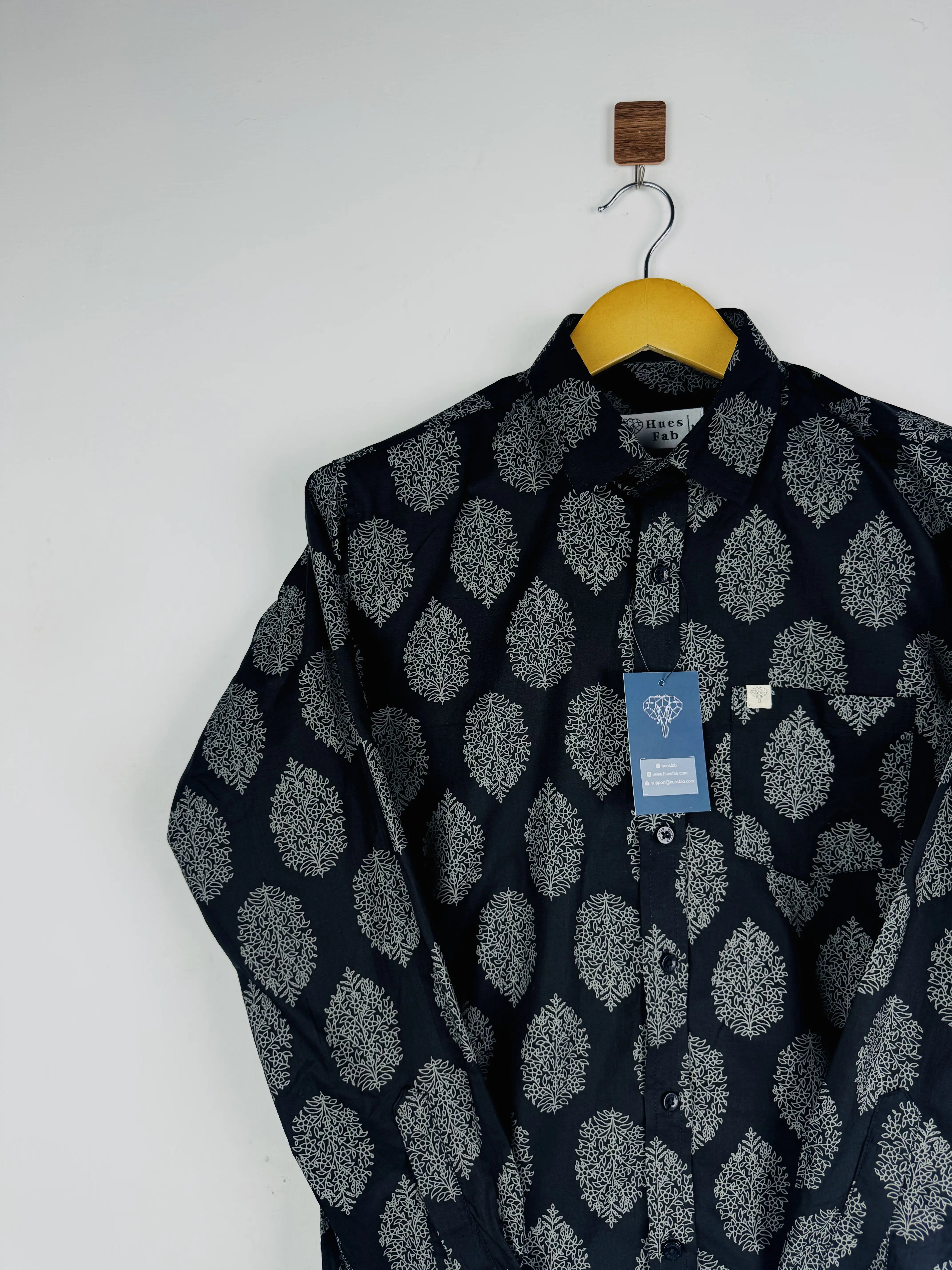 Shadow Motif Full Sleeves Shirt