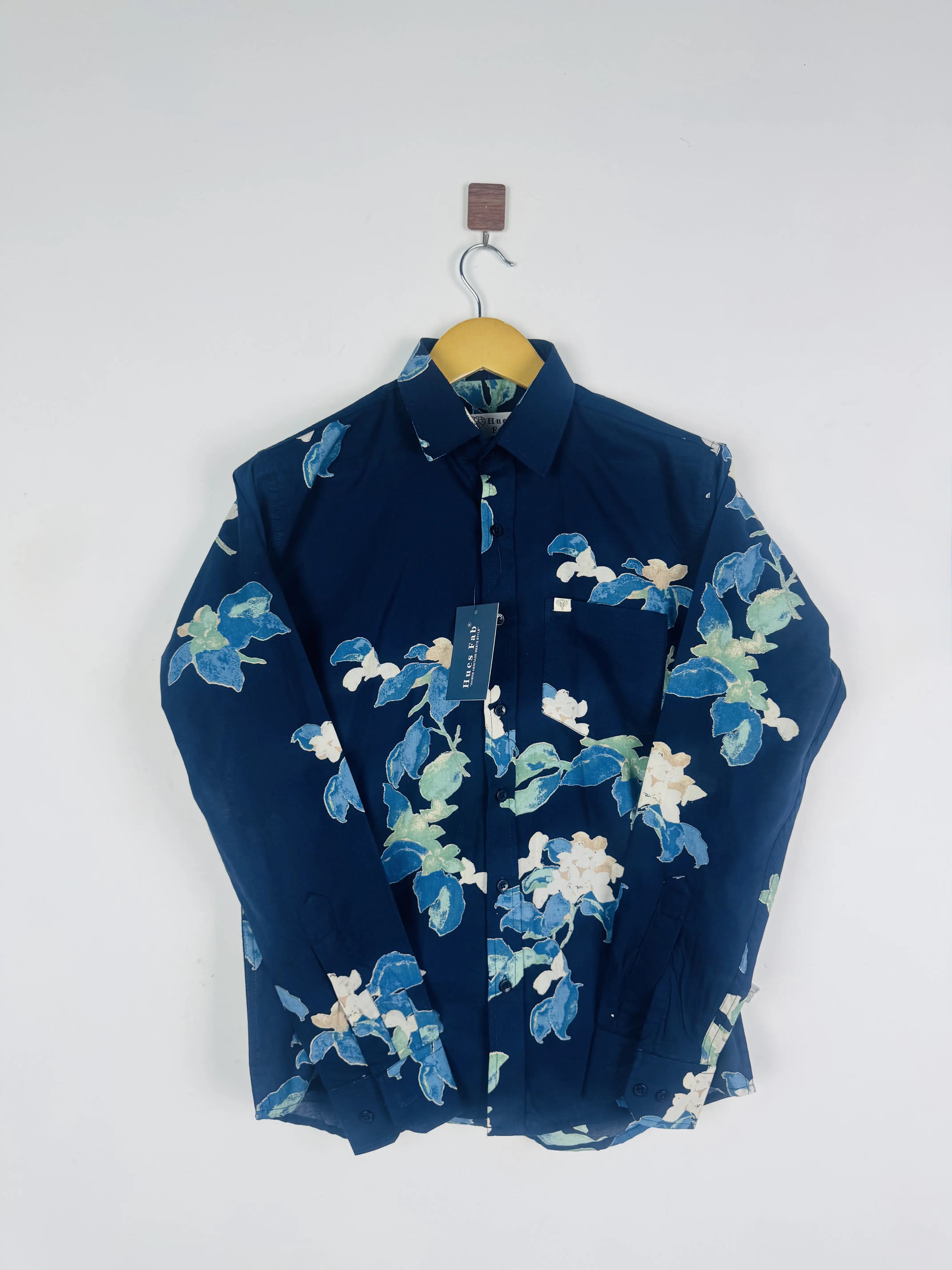 Navy orchid Full Sleeves Shirt