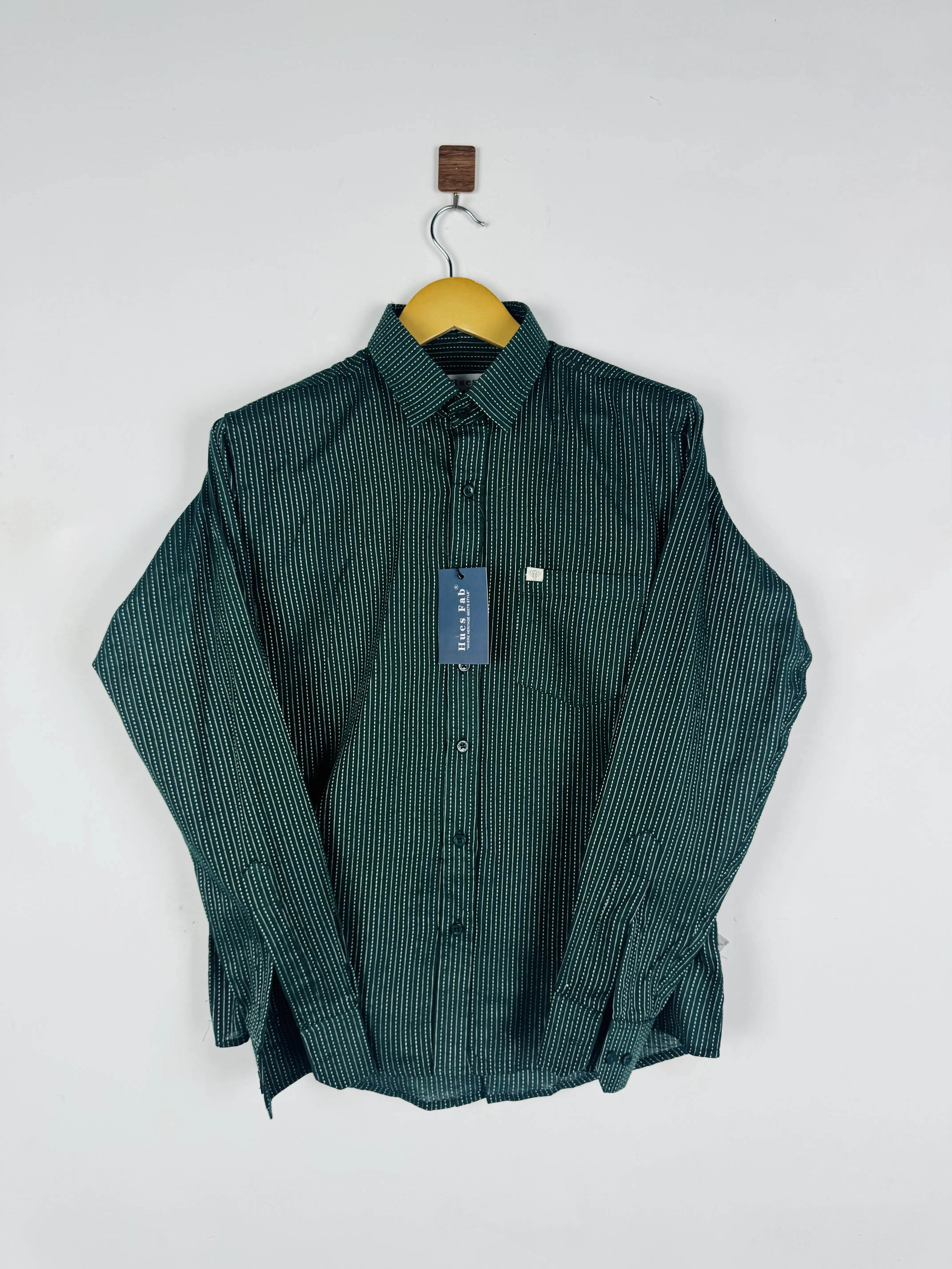 Olive kantha Full Sleeves Shirt