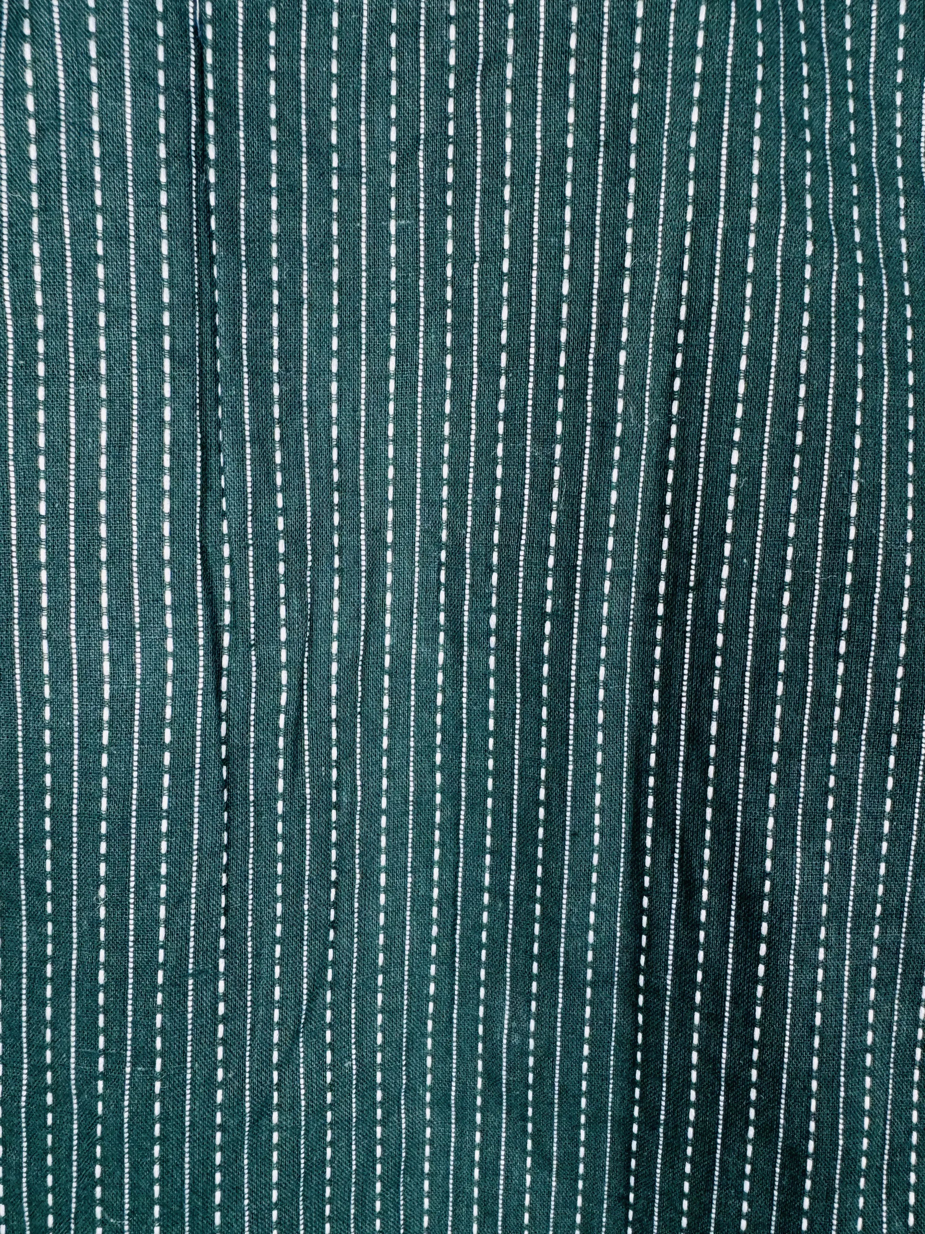 Olive kantha Full Sleeves Shirt