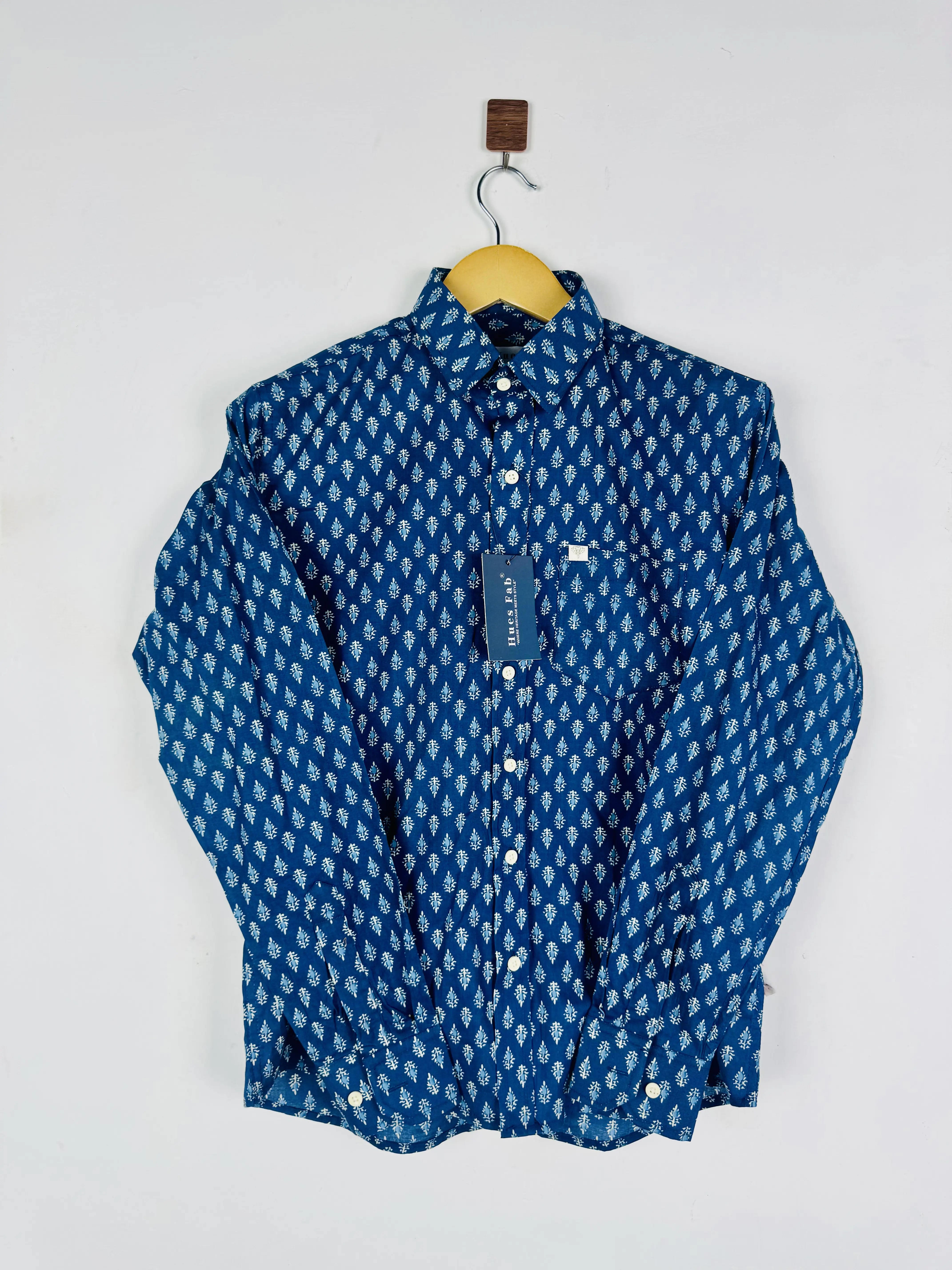 Navy Blue Craft Full Sleeves Shirt