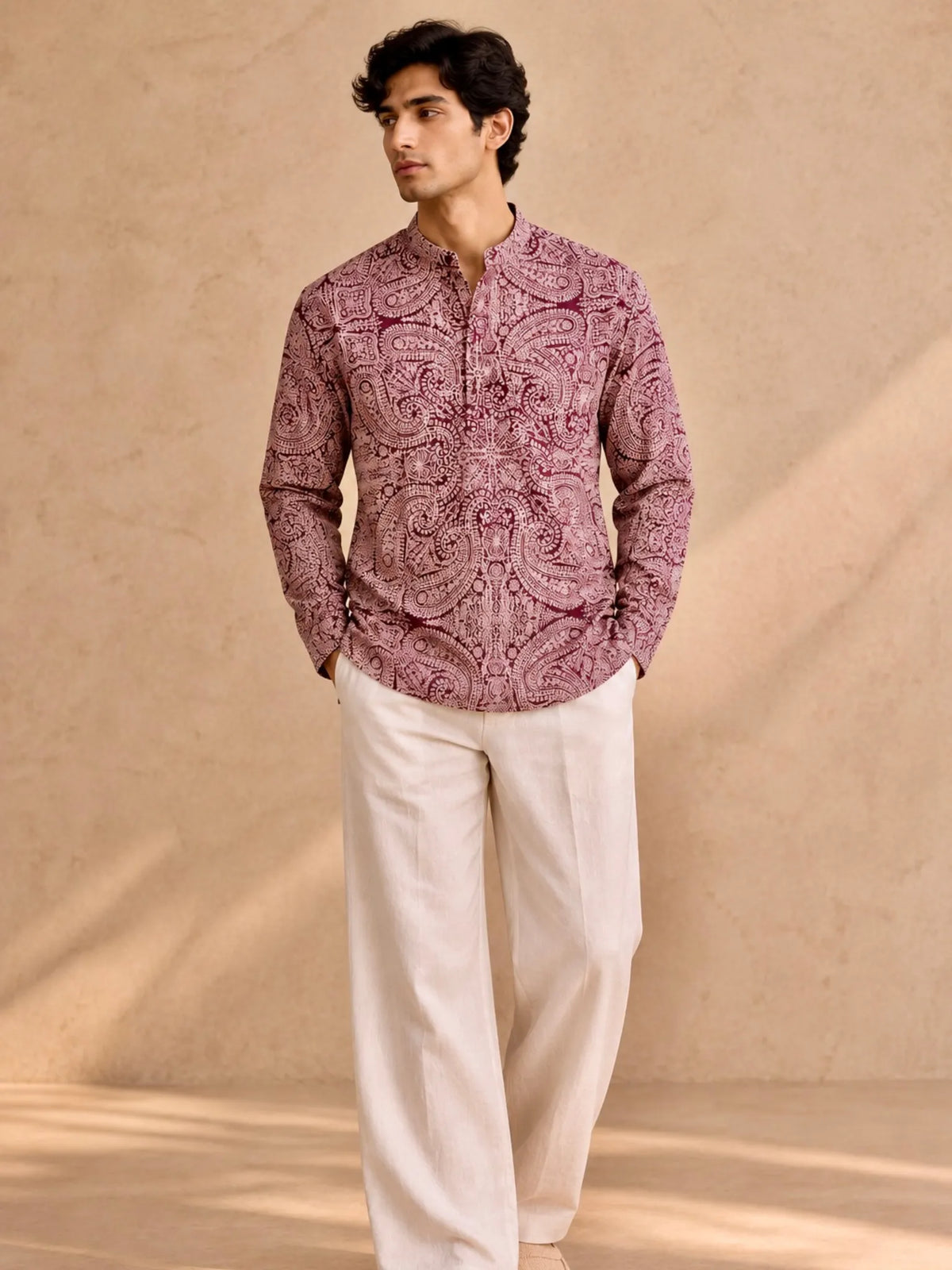 Maroon Mystique Short Kurta