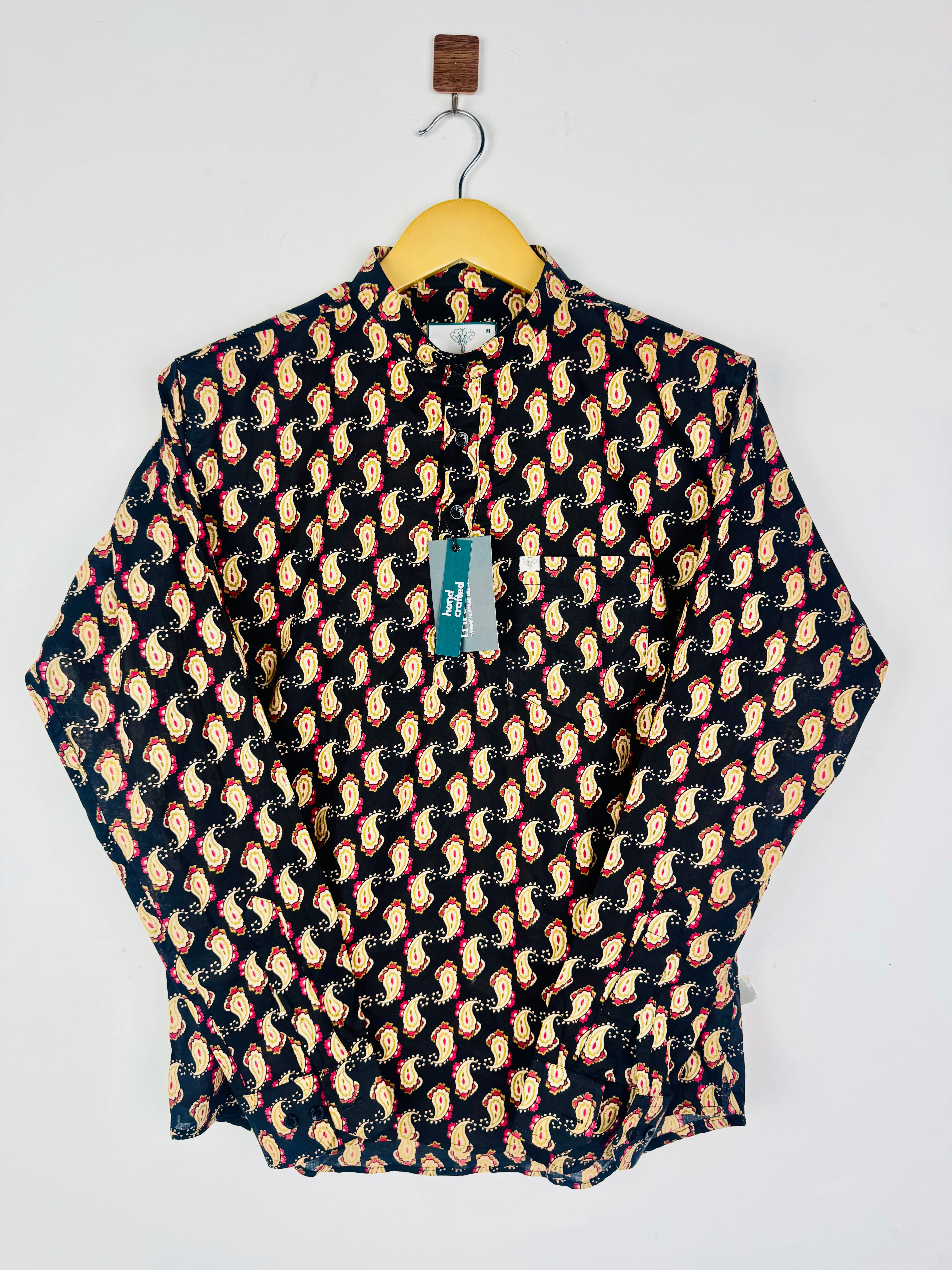 Kalamkari Noir Printed Short Kurta