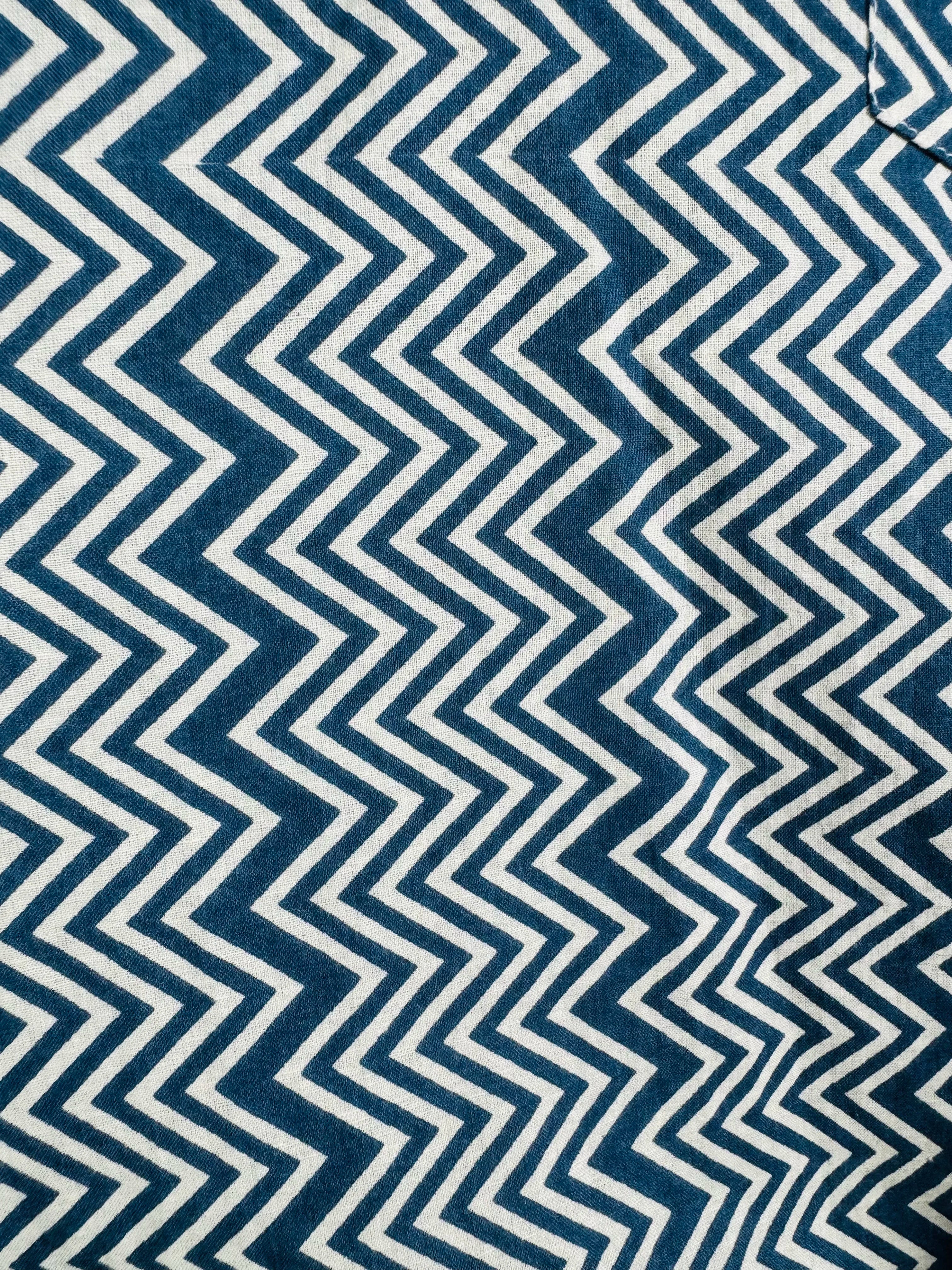 Pine Green ZigZag Short Kurta