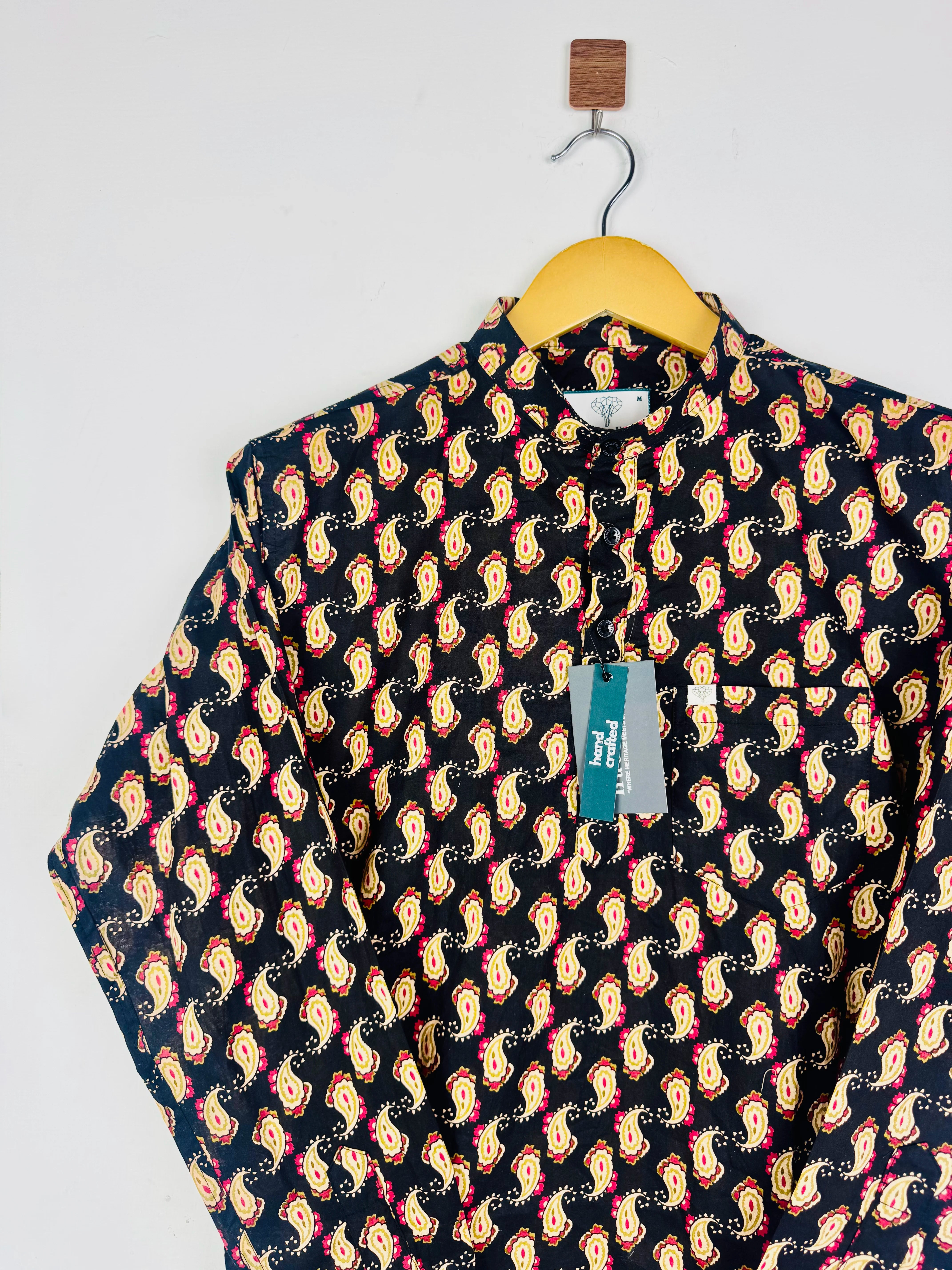 Kalamkari Noir Printed Short Kurta