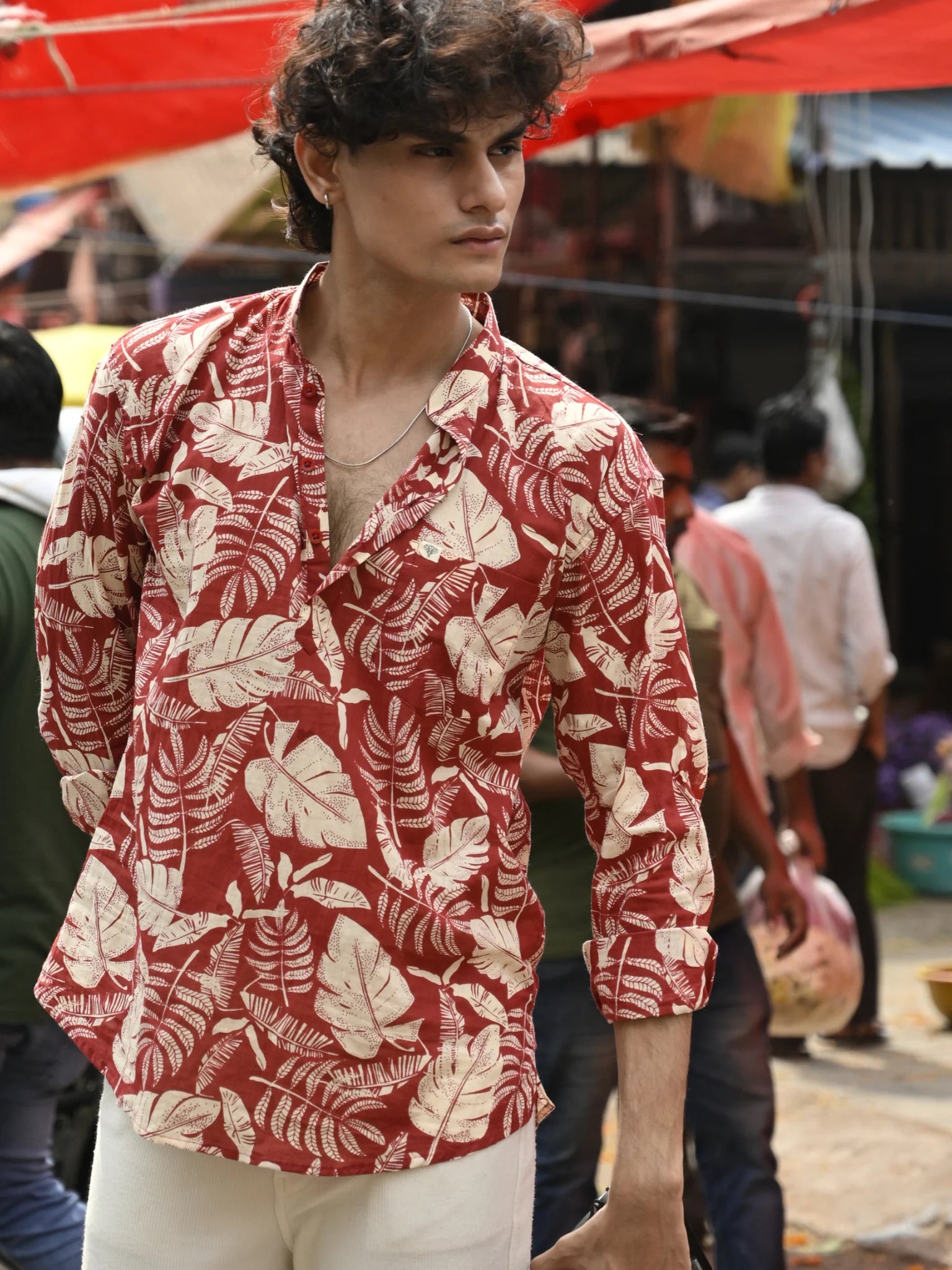 Tropic Rouge Printed Short Kurta