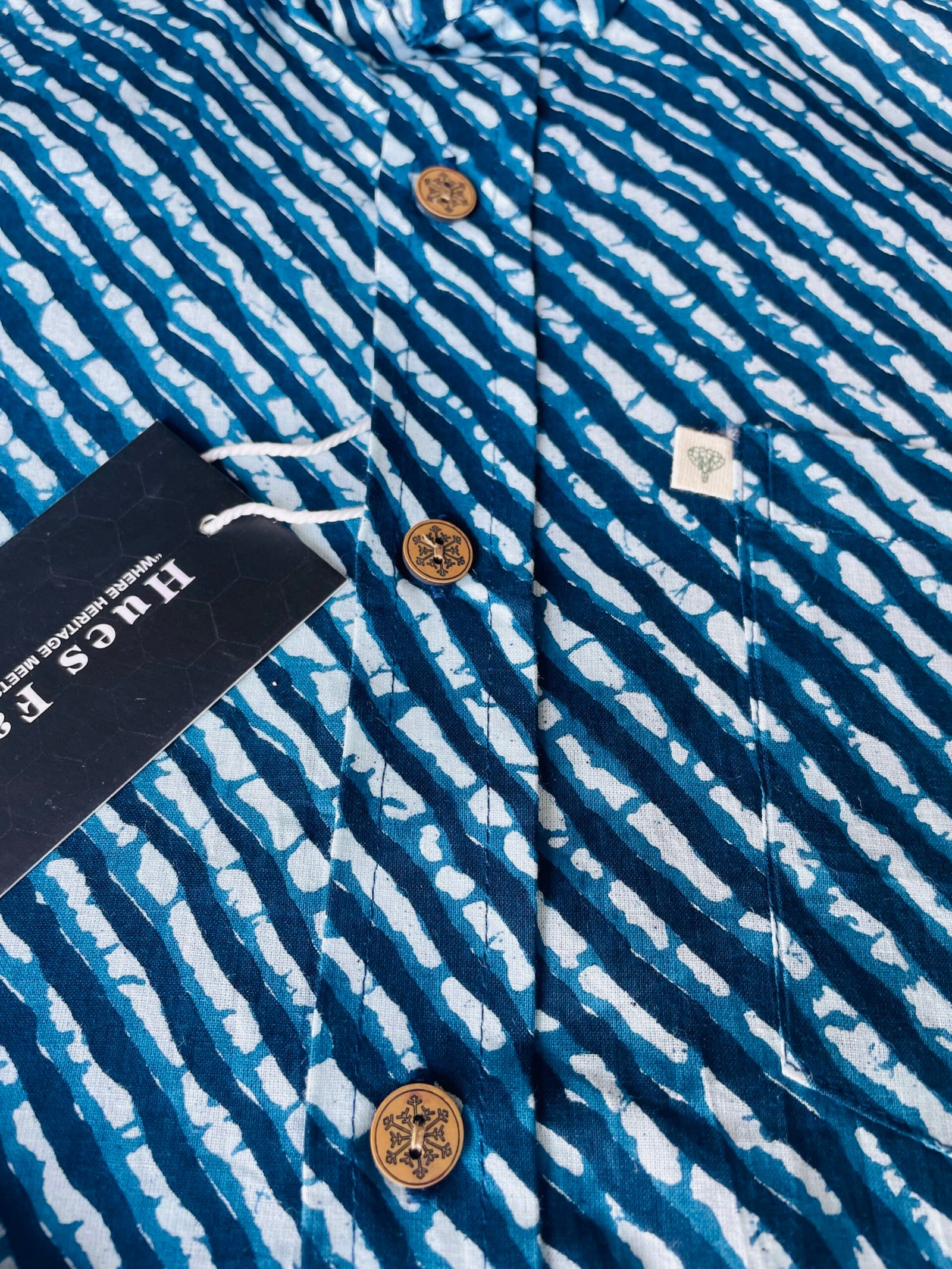 Blue Lehriya Printed Full Sleeves Shirt – Hues Fab